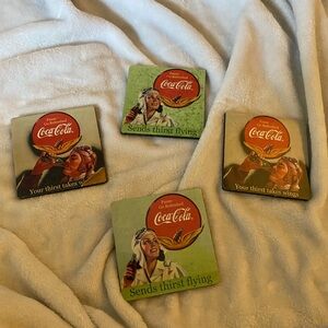 Set of 4 Coca Cola Coasters